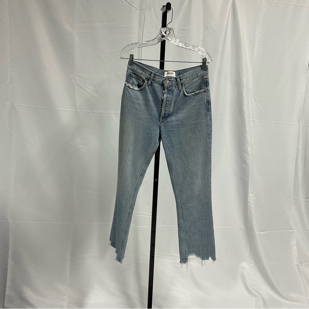 Agolde Blue Cropped Ankle Jeans